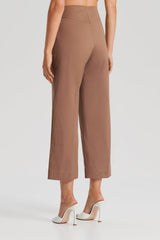 Trousers | Women Scanlan Theodore SATEEN CROPPED WIDE LEG TROUSER Mocha