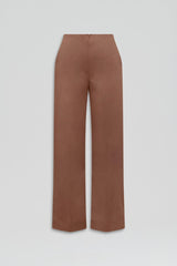 Trousers | Women Scanlan Theodore SATEEN CROPPED WIDE LEG TROUSER Mocha
