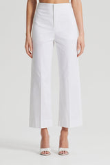 Trousers | Women Scanlan Theodore SATEEN CROPPED WIDE LEG TROUSER White