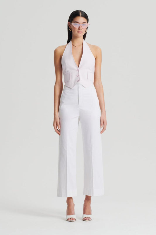 Trousers | Women Scanlan Theodore SATEEN CROPPED WIDE LEG TROUSER White