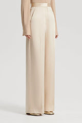 Trousers | Women Scanlan Theodore SATIN DRAPE LEG TROUSER Gold