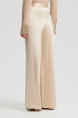 Trousers | Women Scanlan Theodore SATIN DRAPE LEG TROUSER Gold