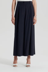 Trousers | Women Scanlan Theodore SILK CROP TROUSER Navy