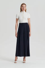 Trousers | Women Scanlan Theodore SILK CROP TROUSER Navy