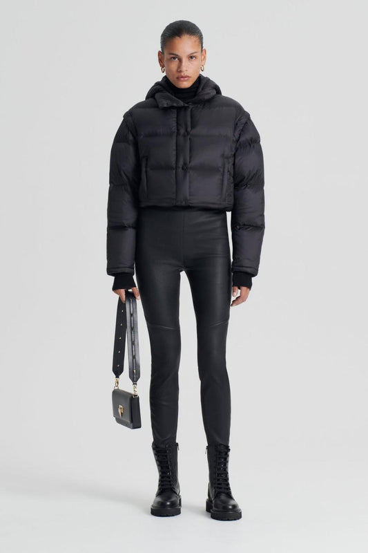 Trousers | Women Scanlan Theodore STRETCH LEATHER LEGGING Black