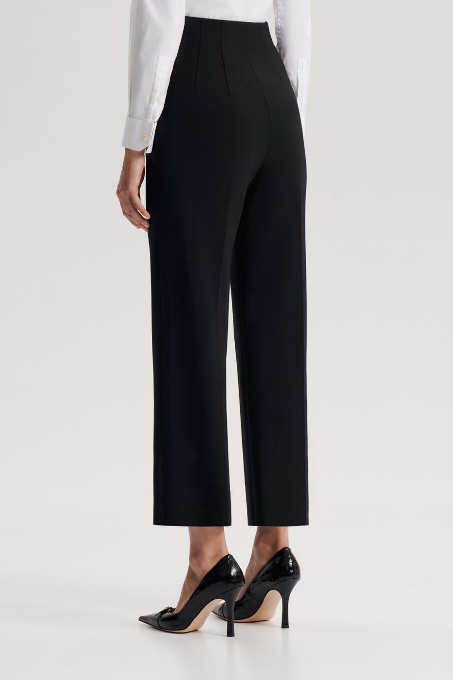 Trousers | Women Scanlan Theodore TAILORED CROP HIGH WAIST TROUSER Black