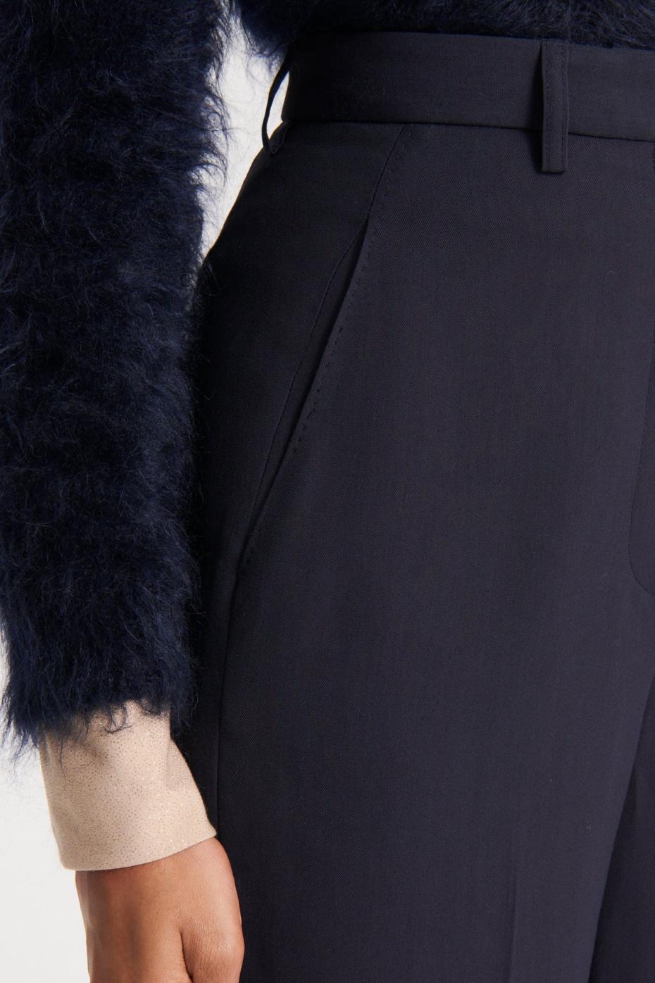 Trousers | Women Scanlan Theodore TAILORED CROP TROUSER Navy