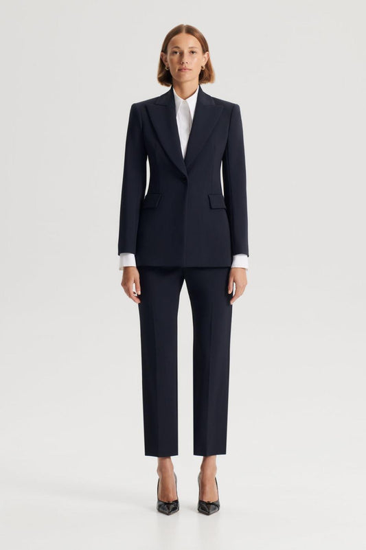 Trousers | Women Scanlan Theodore TAILORED SLIM CROP TROUSER Navy