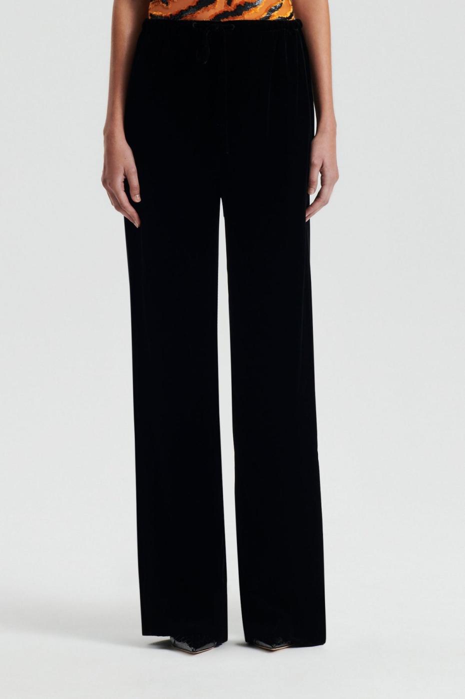 Trousers | Women Scanlan Theodore VELVET TROUSER Black