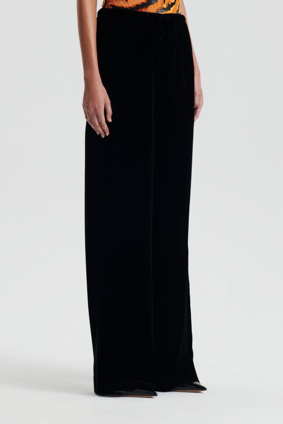 Trousers | Women Scanlan Theodore VELVET TROUSER Black