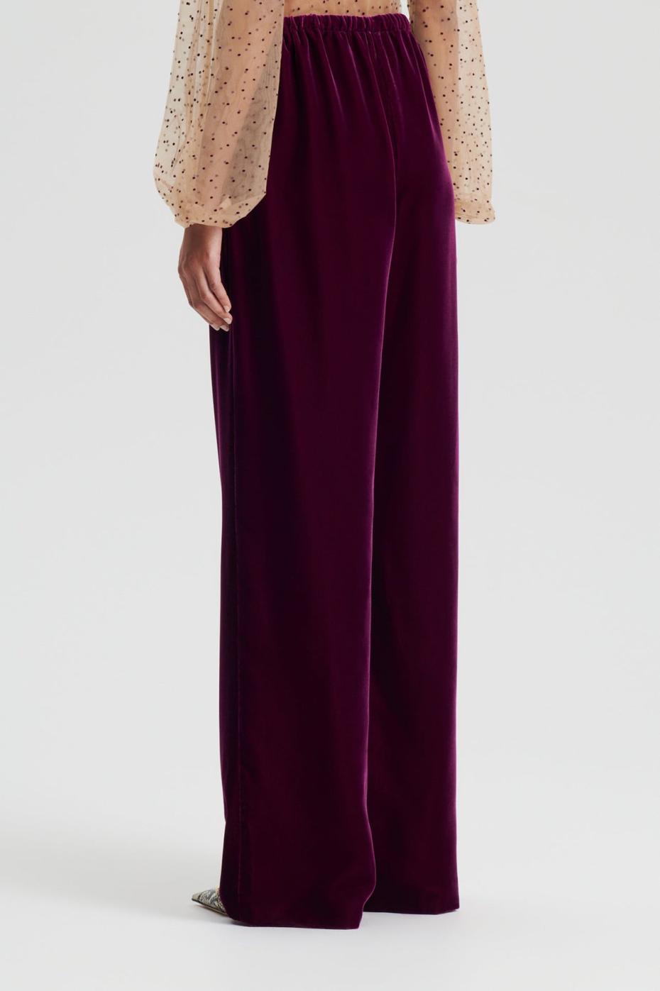 Trousers | Women Scanlan Theodore VELVET TROUSER Mulberry