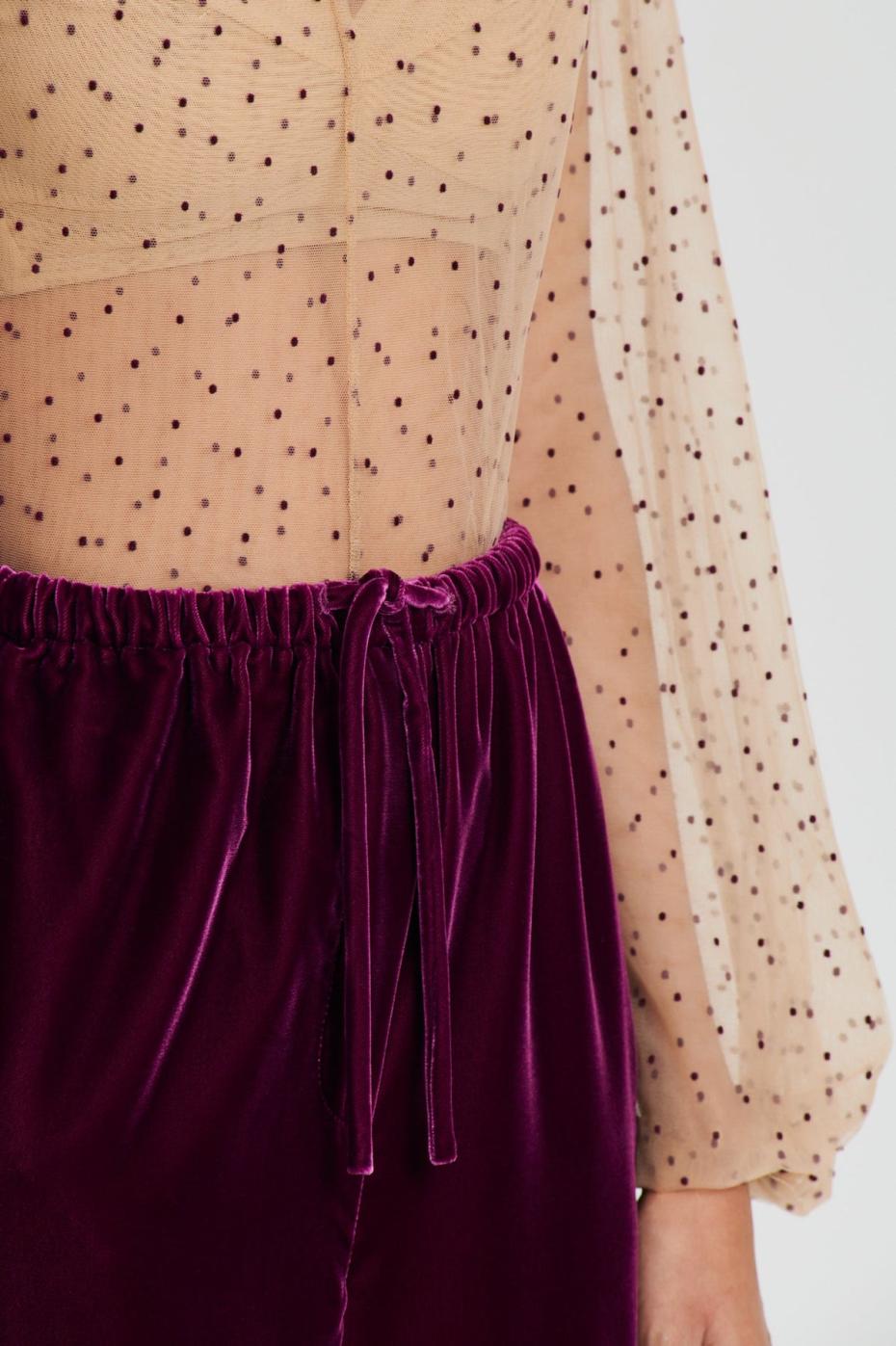Trousers | Women Scanlan Theodore VELVET TROUSER Mulberry