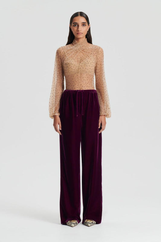 Trousers | Women Scanlan Theodore VELVET TROUSER Mulberry