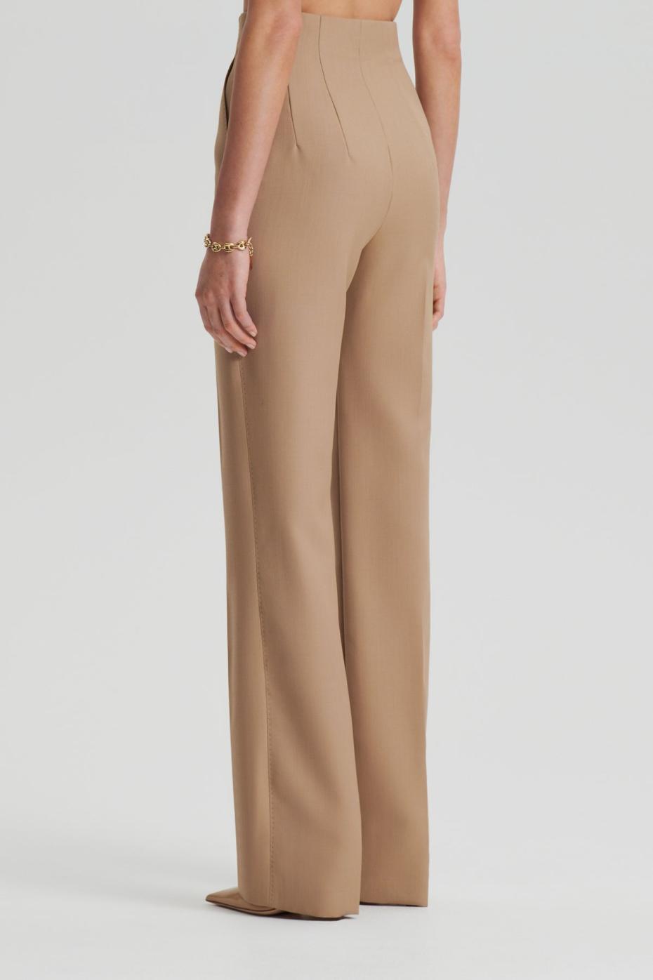 Trousers | Women Scanlan Theodore WOOL BARATHEA SLIM TROUSER Camel