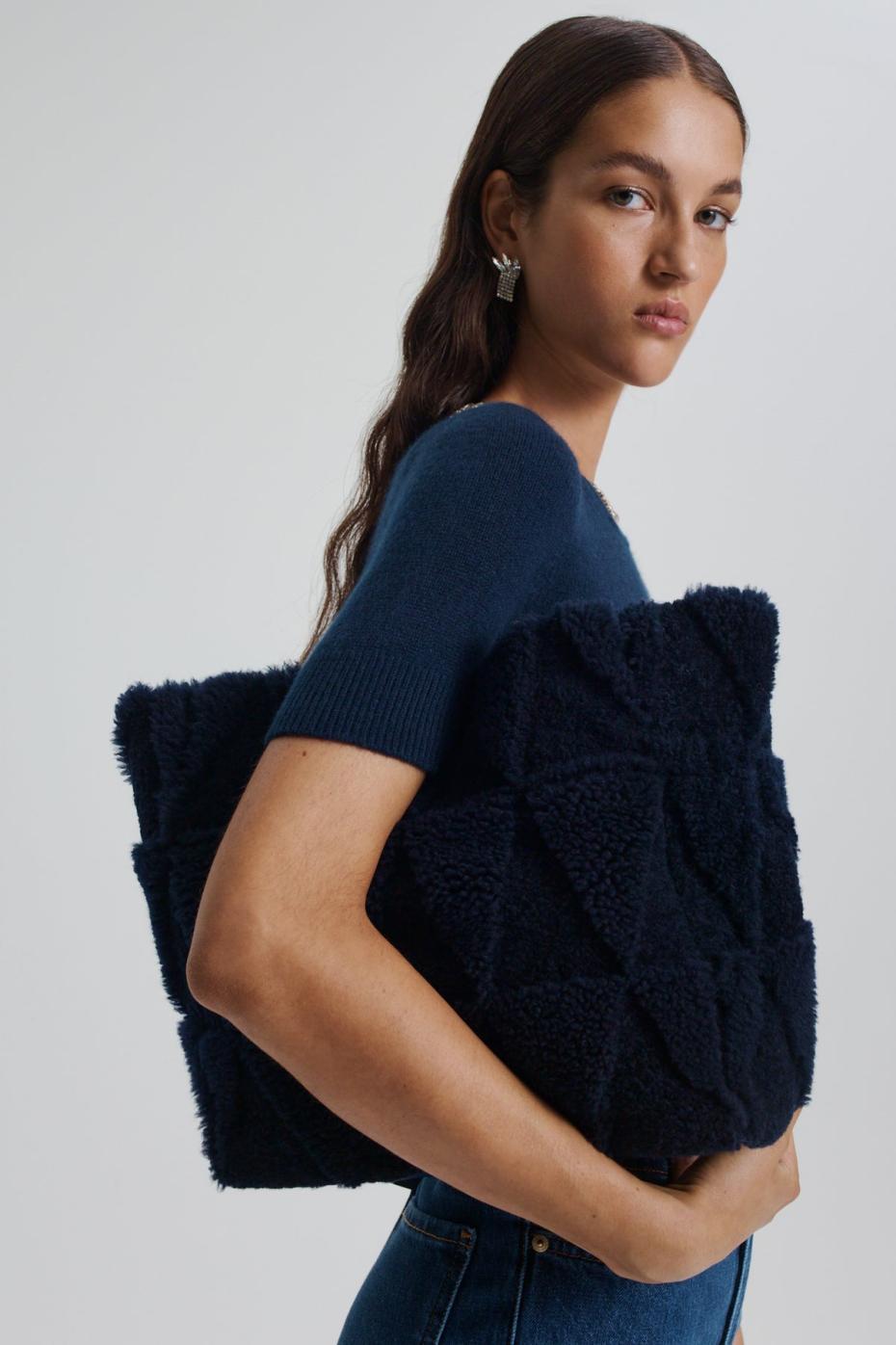 Bags | Women Scanlan Theodore SHEARLING TOTE Dark.navy