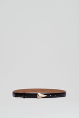 Belts | Women Scanlan Theodore EMBOSSED TRIANGLE TRIM BELT 2 Black