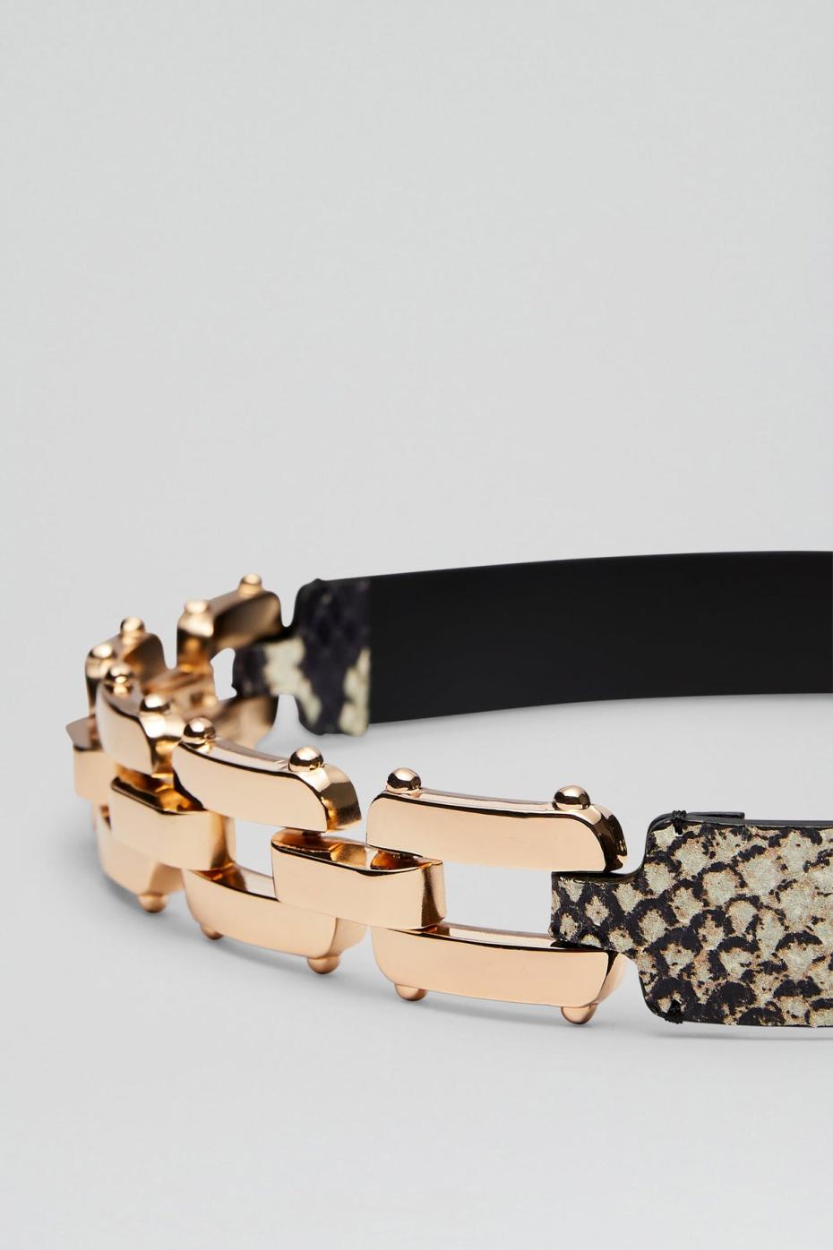 Belts | Women Scanlan Theodore GOLD TRIM BELT 2.5 Stone