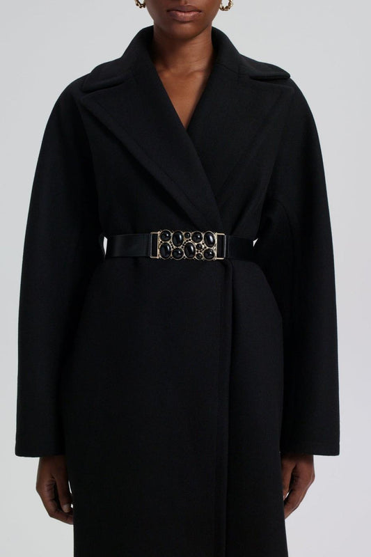 Belts | Women Scanlan Theodore ITALIAN JEWELLED BELT 3.5 Black