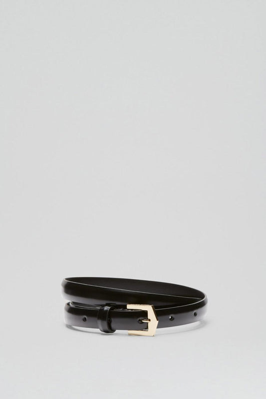 Belts | Women Scanlan Theodore POINTED BUCKLE BELT 1.5 Black