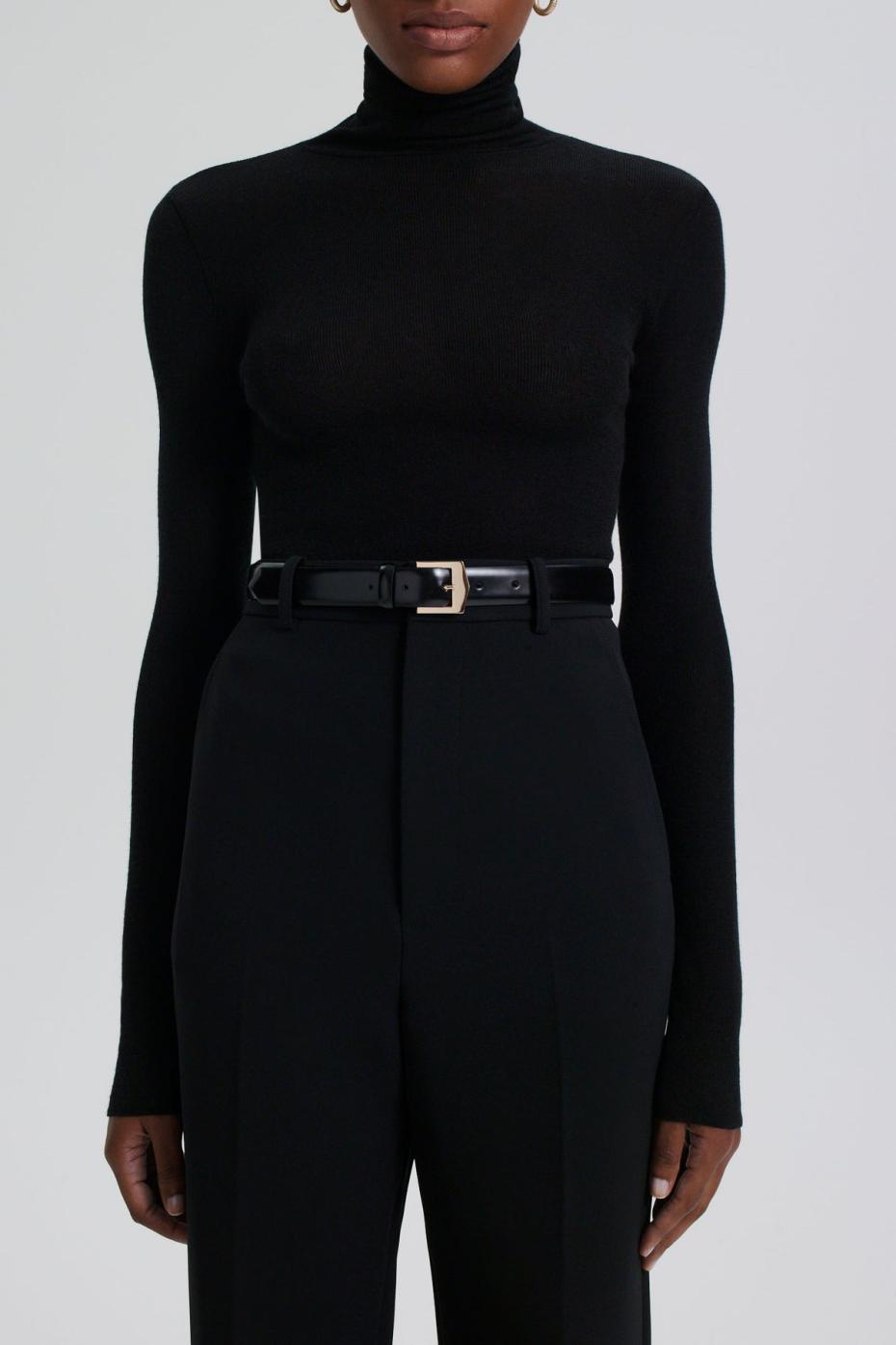 Belts | Women Scanlan Theodore POINTED BUCKLE BELT 2.5 Black