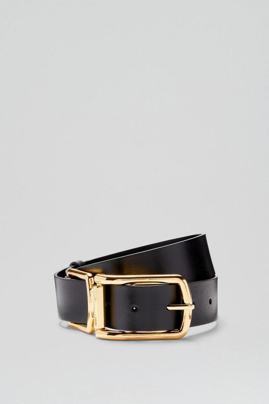 Belts | Women Scanlan Theodore SADDLE BUCKLE BELT 3.5 Black