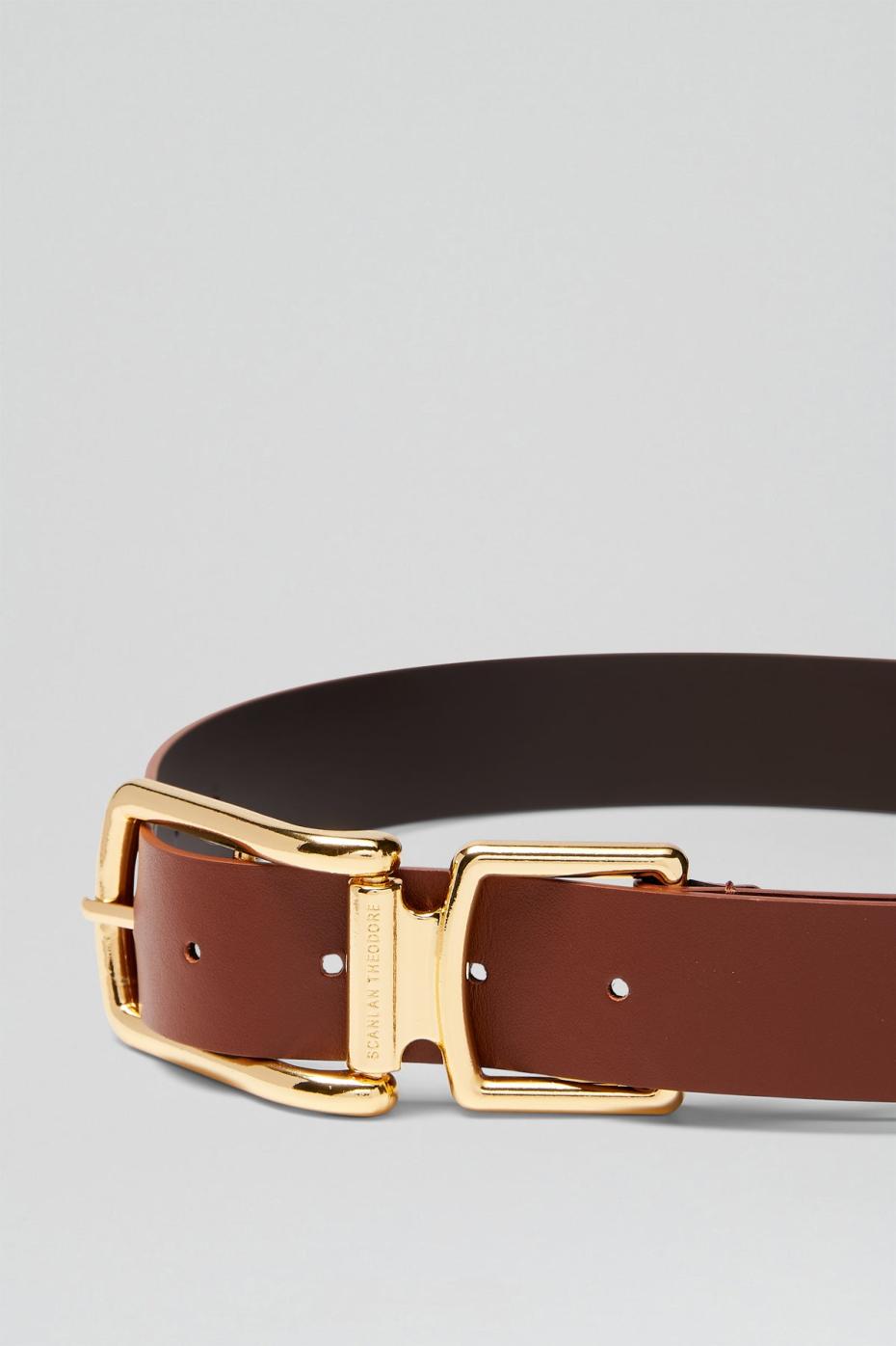Belts | Women Scanlan Theodore SADDLE BUCKLE BELT 3.5 Brandy