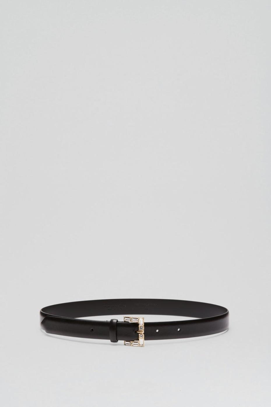 Belts | Women Scanlan Theodore STRASS BUCKLE BELT 2.5 Black