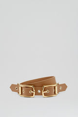 Belts | Women Scanlan Theodore TWIN SADDLE BUCKLE BELT 2.5 Camel