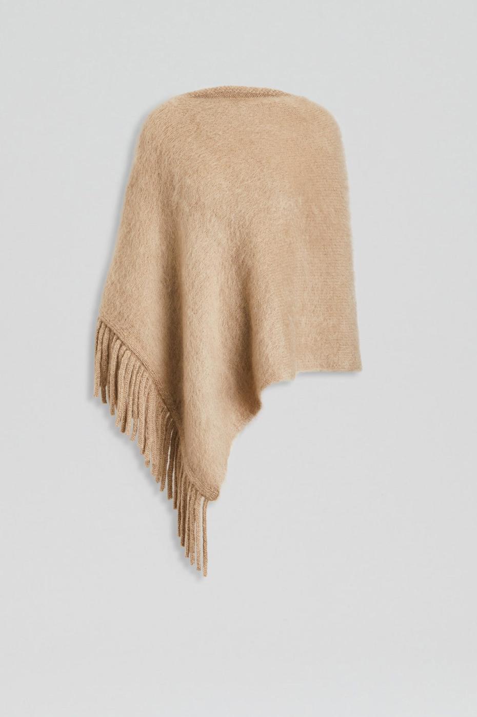 Capes | Women Scanlan Theodore BRUSHED FRINGED CAPE Nougat