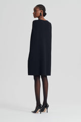 Capes | Women Scanlan Theodore CREPE KNIT CAPE DRESS Black