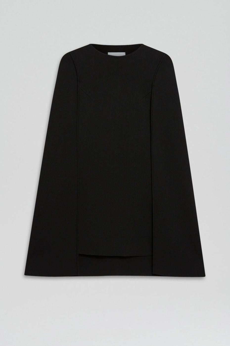 Capes | Women Scanlan Theodore CREPE KNIT CAPE DRESS Black