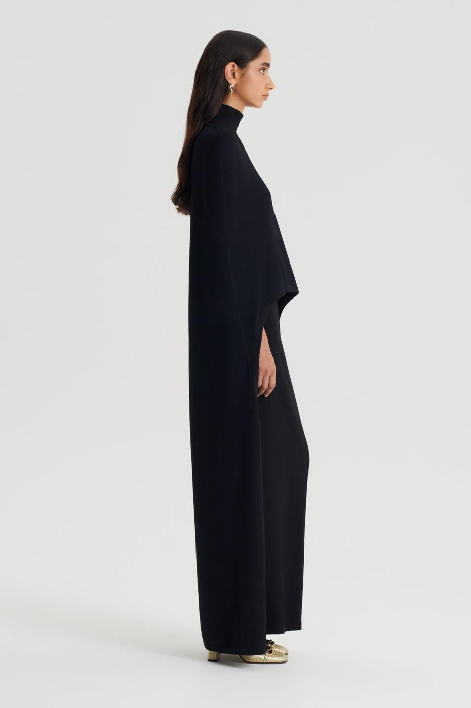 Capes | Women Scanlan Theodore CREPE KNIT SOFT CAPE Black