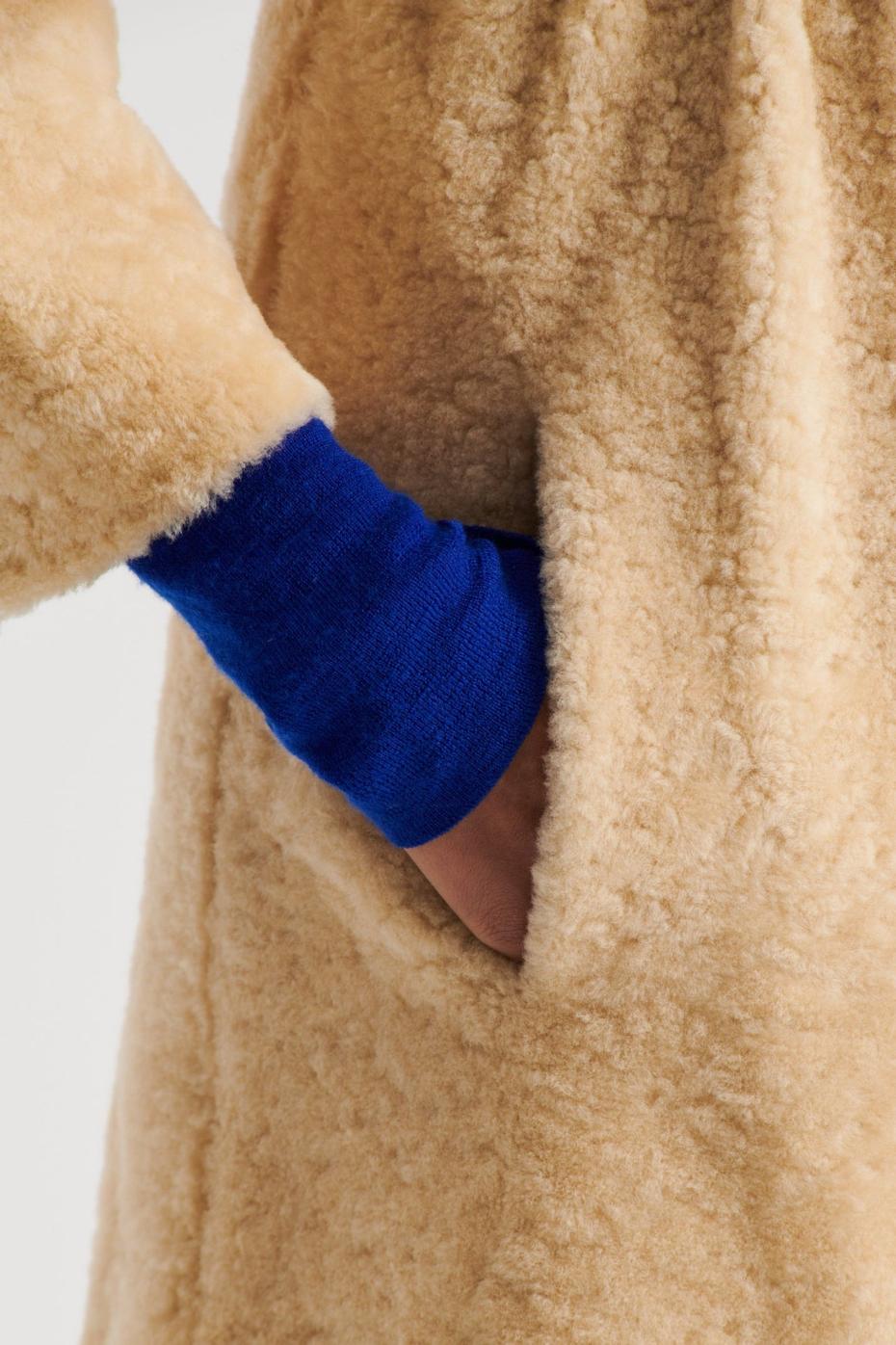 Coats | Women Scanlan Theodore COCOON SHEARLING COAT Gold