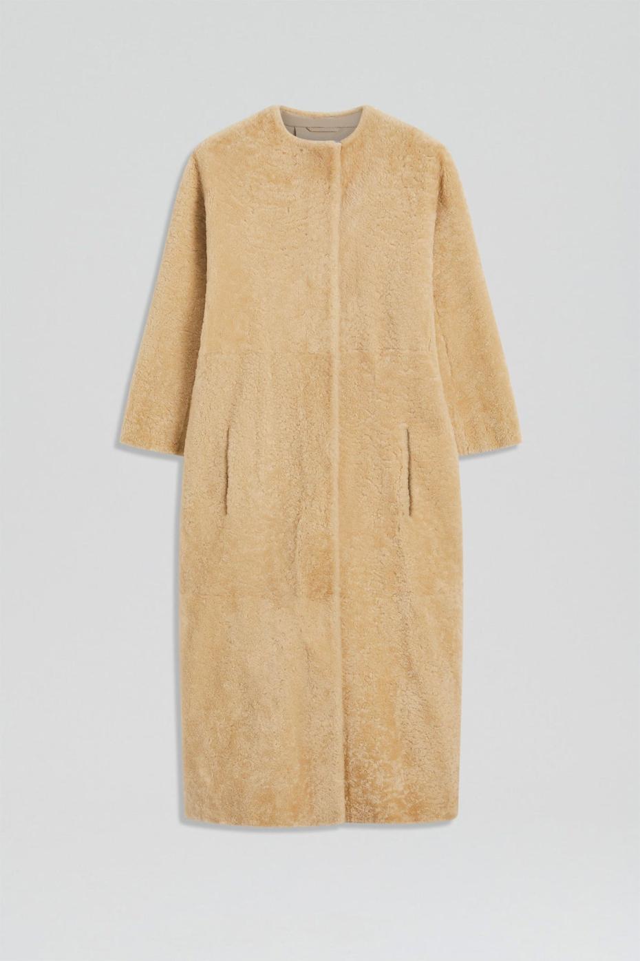Coats | Women Scanlan Theodore COCOON SHEARLING COAT Gold