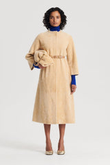 Coats | Women Scanlan Theodore COCOON SHEARLING COAT Gold