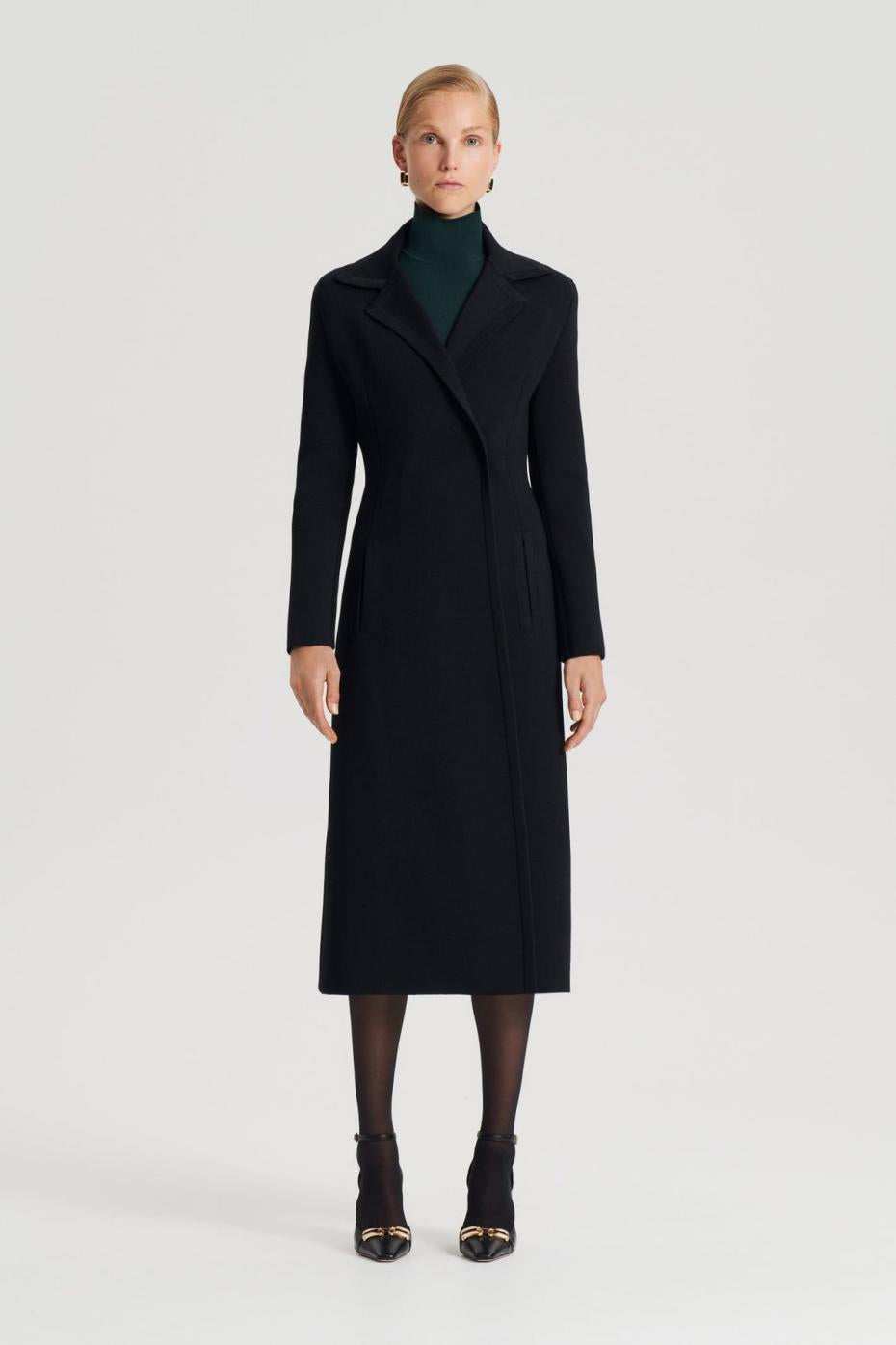 Coats | Women Scanlan Theodore CREPE KNIT COAT Black