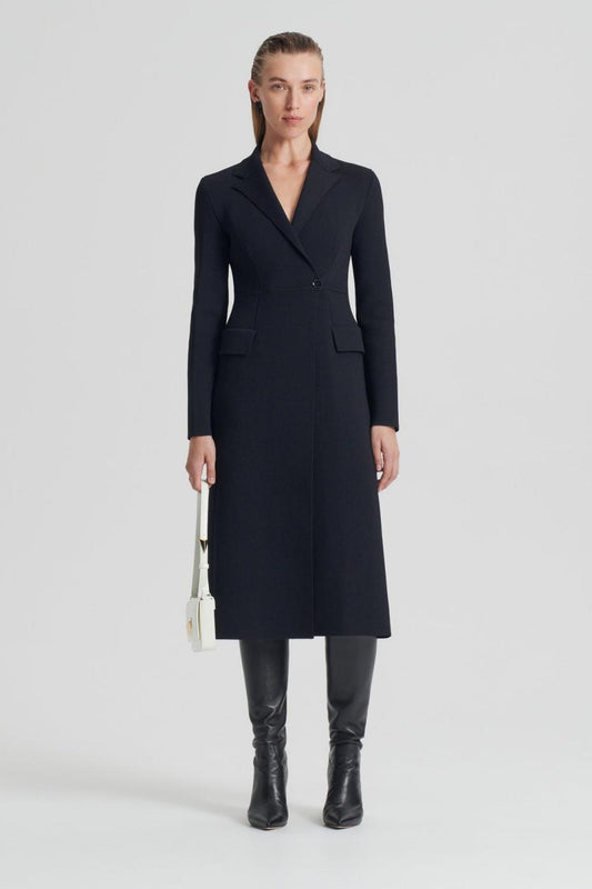 Coats | Women Scanlan Theodore CREPE KNIT TAILORED COAT Black