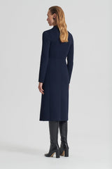 Coats | Women Scanlan Theodore CREPE KNIT TAILORED COAT Navy