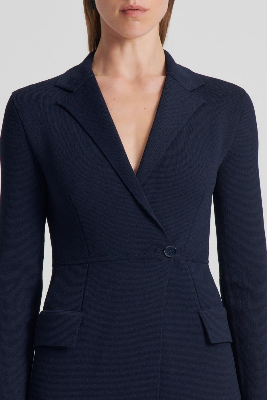Coats | Women Scanlan Theodore CREPE KNIT TAILORED COAT Navy