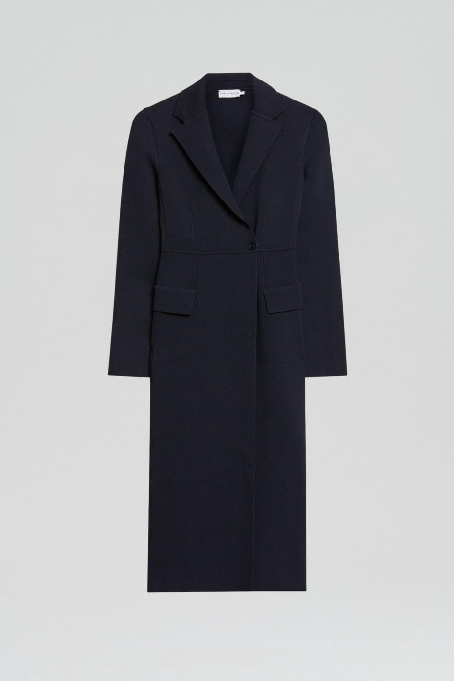 Coats | Women Scanlan Theodore CREPE KNIT TAILORED COAT Navy