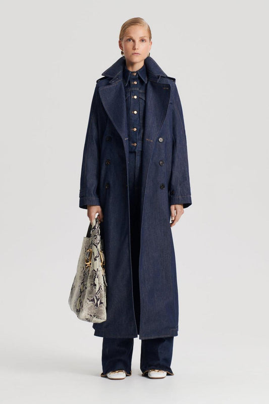 Coats | Women Scanlan Theodore DENIM TRENCH Indigo.s