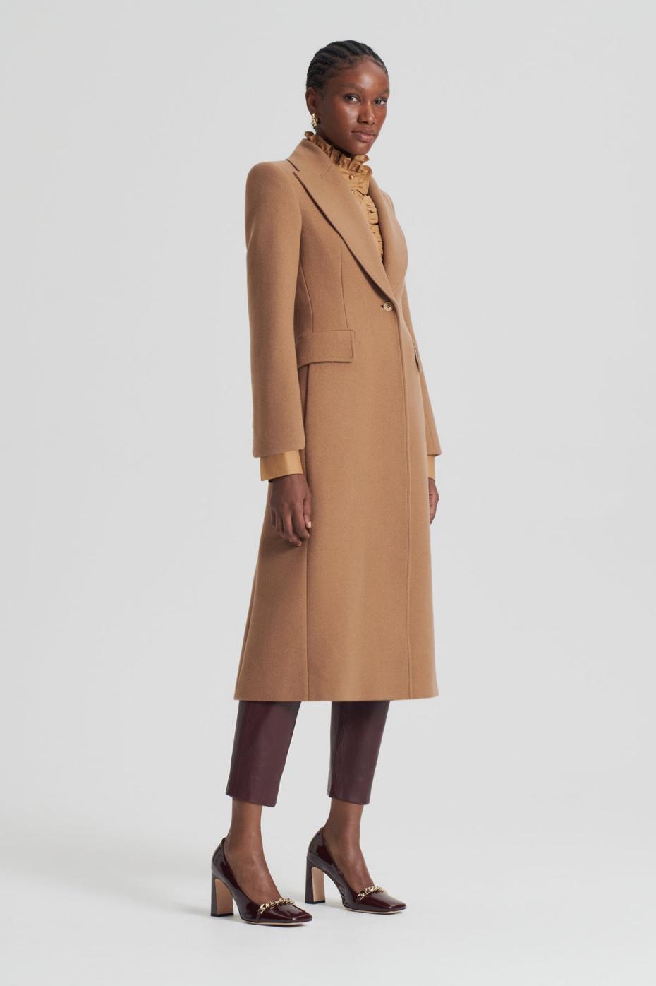 Coats | Women Scanlan Theodore FAUX FUR COLLAR COAT Camel