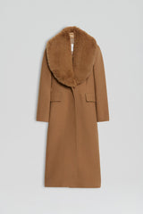 Coats | Women Scanlan Theodore FAUX FUR COLLAR COAT Camel