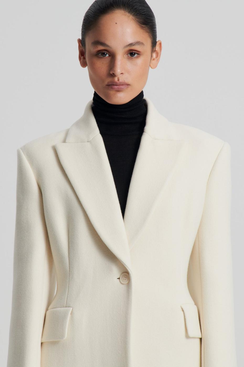 Coats | Women Scanlan Theodore FAUX FUR COLLAR COAT Creme