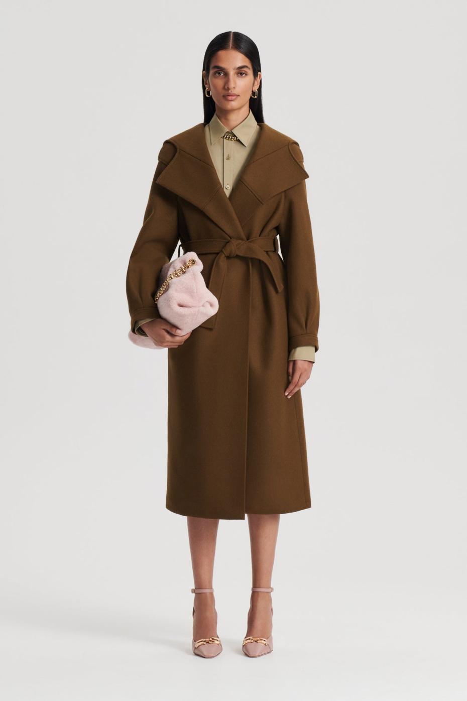 Coats | Women Scanlan Theodore HOODED DUFFLE Khaki