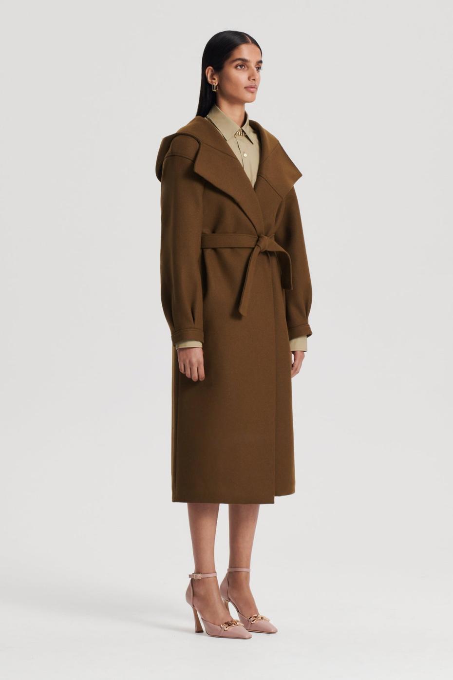 Coats | Women Scanlan Theodore HOODED DUFFLE Khaki