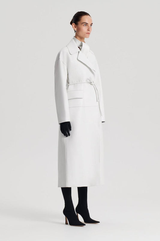 Coats | Women Scanlan Theodore LEATHER BONDED TRENCH White