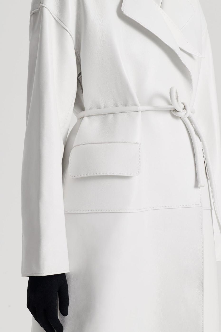 Coats | Women Scanlan Theodore LEATHER BONDED TRENCH White