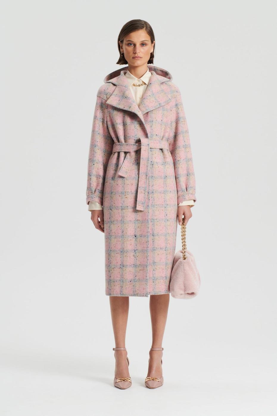 Coats | Women Scanlan Theodore PLAID HOODED DUFFLE Rosa