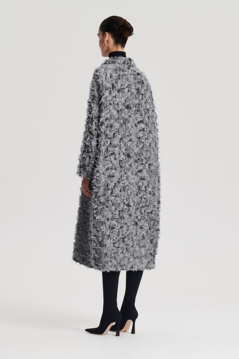 Coats | Women Scanlan Theodore TINSEL FRINGE COAT Dark.silver